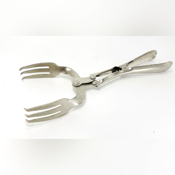 Vintage Retro Serveware Salad Tongs Cocktail Ice Tongs The Claw Barware Gadget - Picture 1 of 5